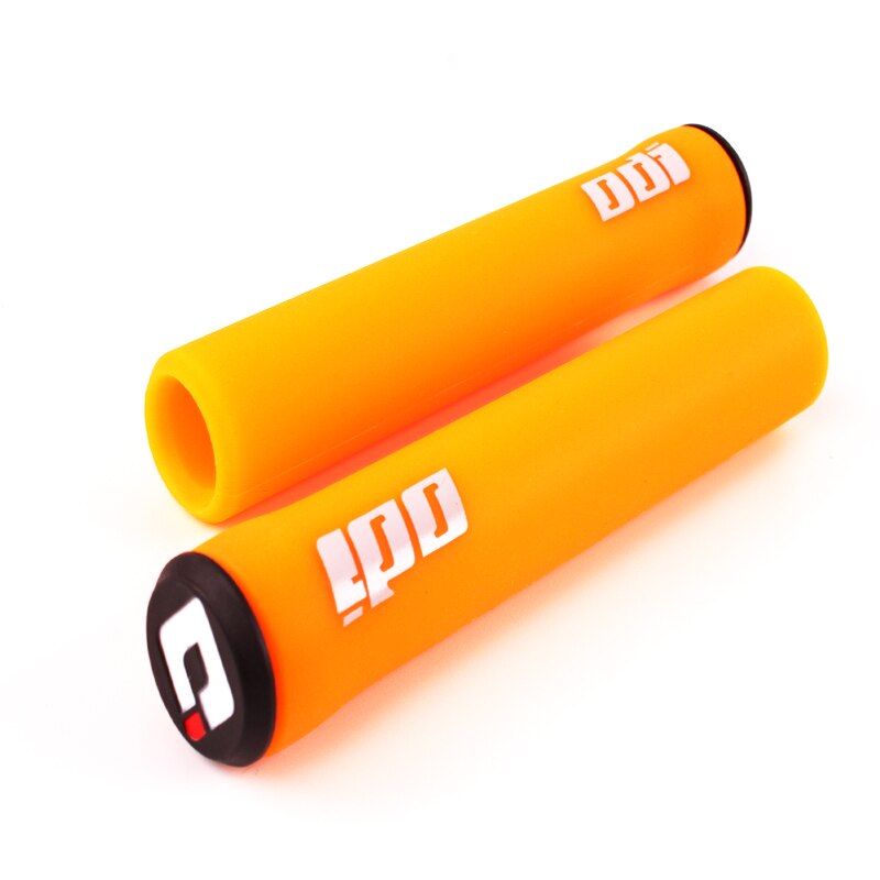 1 par odi cykelstyrhandtag manopole mtb handtag cykelstyreskydd med stångändpluggar mountainbiketillbehör: Orange -1 par