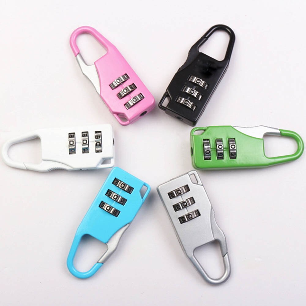 3-Digit Travel Lock Mini Dial Digit Number Code Password Combination Padlock Security Travel Safe Lock for Padlock Luggage Lock