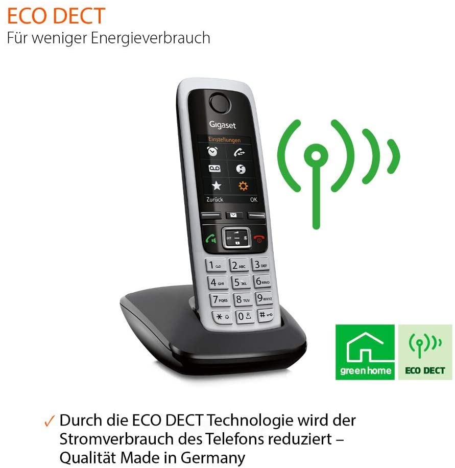 Gigaset C430 Teléfono Inalámbrico Contestador Automático Teléfono DECT con función de manos libres clásico con pantalla