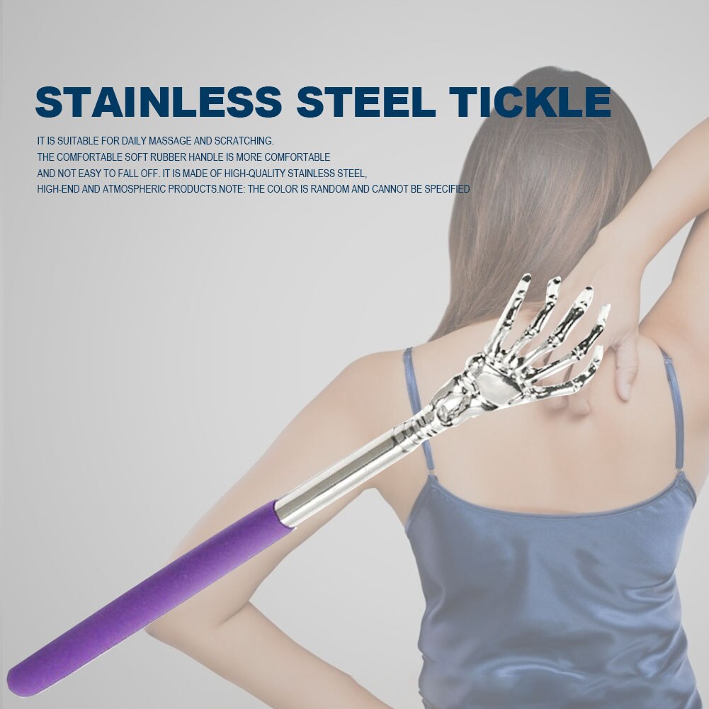 Stainless Steel Back Scratcher Extendable Telescopic Handle Massager Blood Circulation Relax Health Back Scratching Tool Random