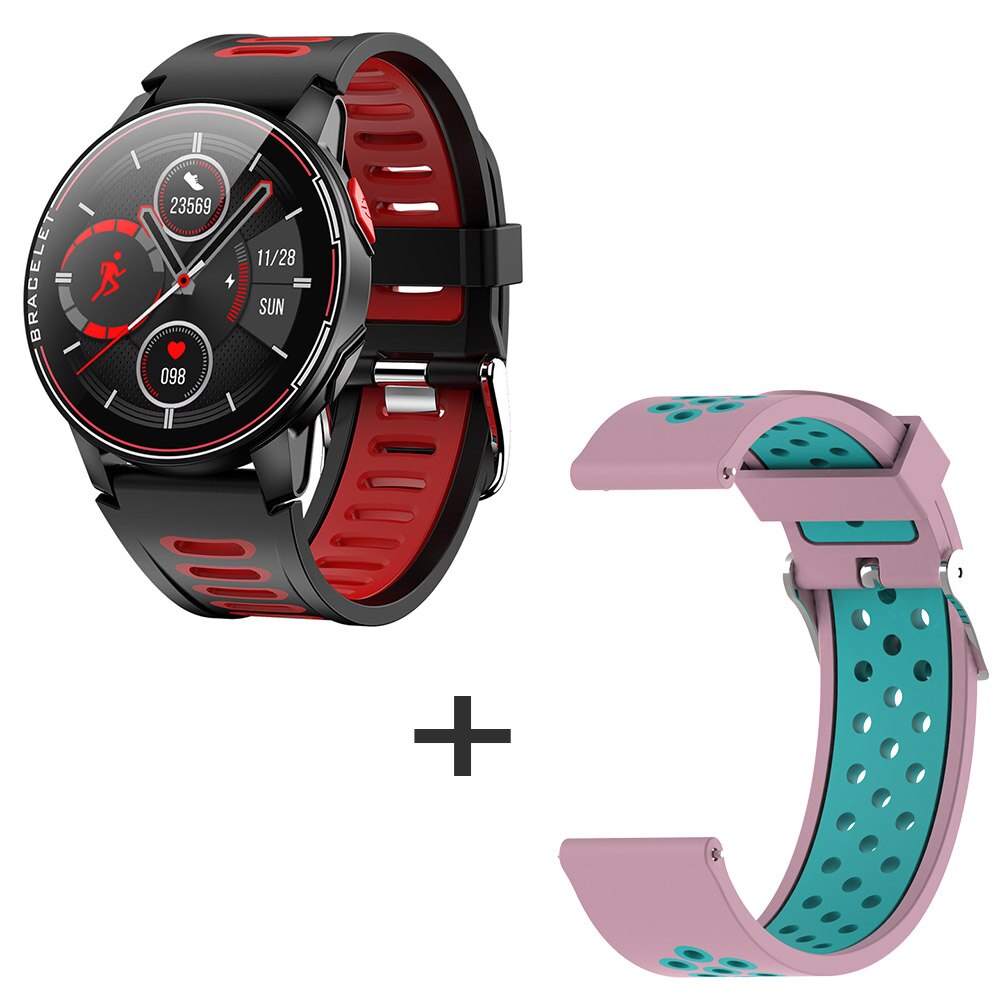 neue L6 Smart Uhr IP68 Wasserdichte Sport Männer Frauen Bluetooth Smartwatch Fitness Tracker Heart Rate Monitor Für Android IOS: R2