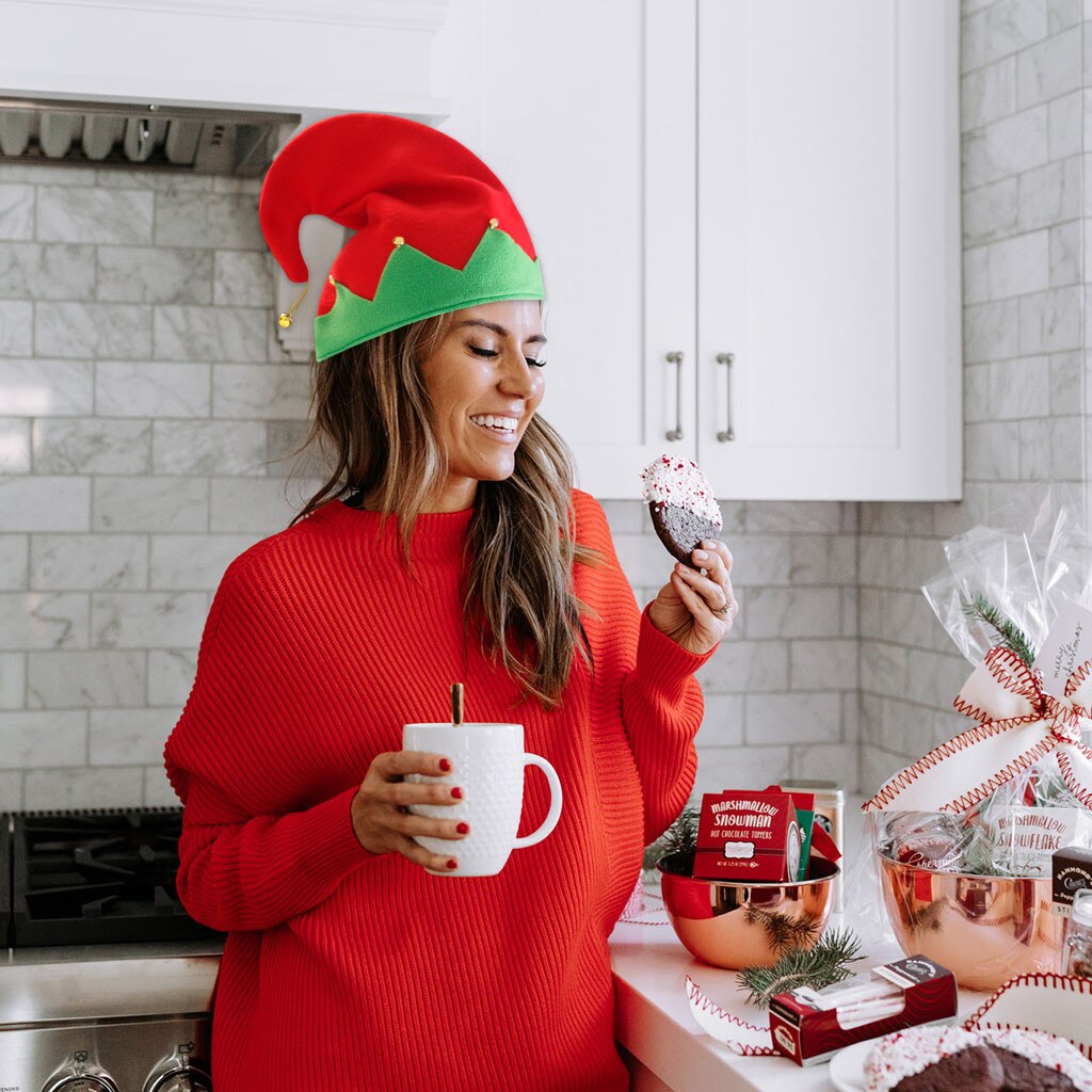 Year Cotton Santa Hat Christmas Elves Hat Men Women Adults Christmas Decorations For Home Santa Claus Warm Winter