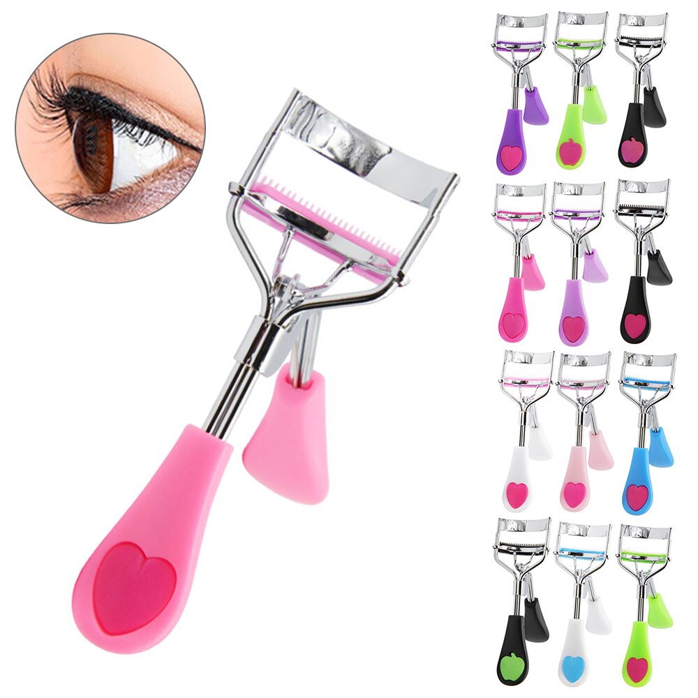 1PC Dame Professionelle Wimpern Curler Mit Kamm Pinzette Eisstockschießen Wimpern Clip Kosmetische Auge Schönheit Werkzeug maquillaje