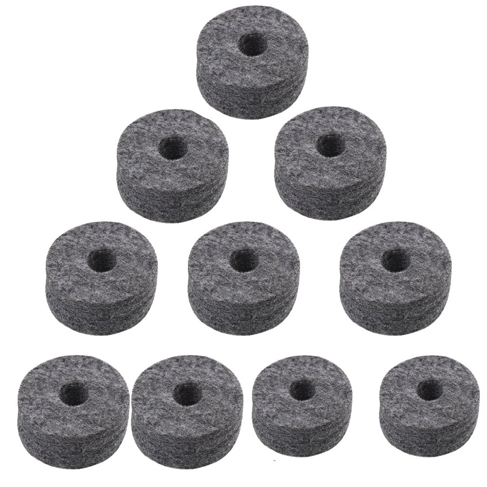 10Pcs Anti Wrijving Beschermende Vervanging Universele Voelde Pad Kit Washer Antislip Draagbare Ruisonderdrukking Voor Drum Lichtgewicht: Grey