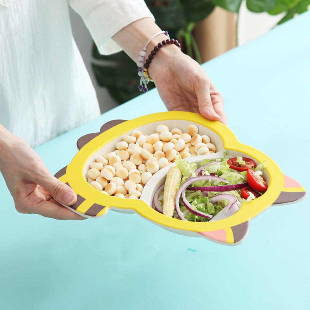 5pcs/set Baby Dish Training Tableware Children Cute Cartoon Feeding Food Dishes Kids Dinnerware with Bowl Cup Spoon Fork Plate