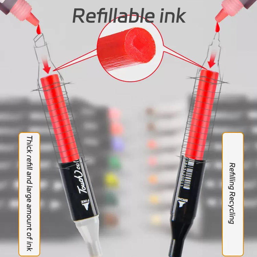 12-262 Colores Pennarelli a doppia punta Pennelli impostato Pittura Evidenziatore Materiale scolastico per cancelleria per artisti