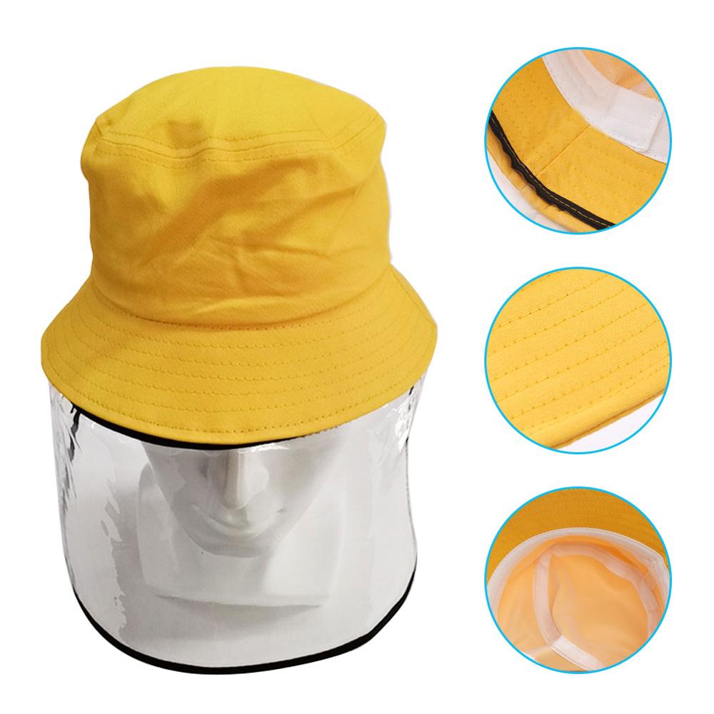 Children's Protective Transparent Mask Anti-fog flu Coronaflu Saliva Face Masks Windproof Fisherman Hat With Protection Cap