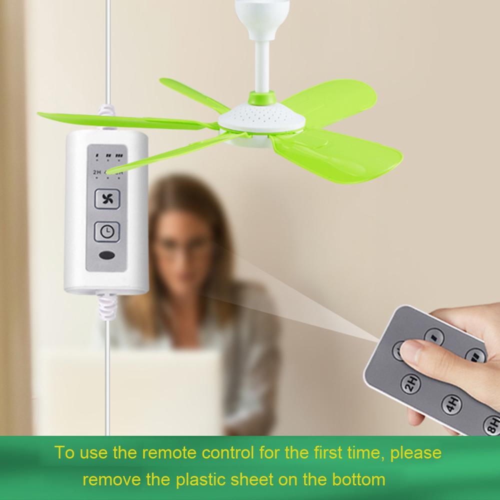 5W Remote Control Timing USB Ceiling Fan Air Cooler USB Fans for Bed Camping Outdoor Hanging Camper Tents Hanger Fan