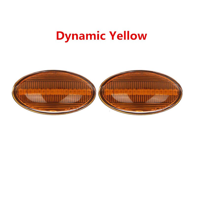 2x12 V Vloeiende Side Repeater Lamp Dynamische LED Side Marker Light Panel Lamp Fout Gratis Voor BMW MINI cooper R50 R52 R53 2002: Dynamic Yellow