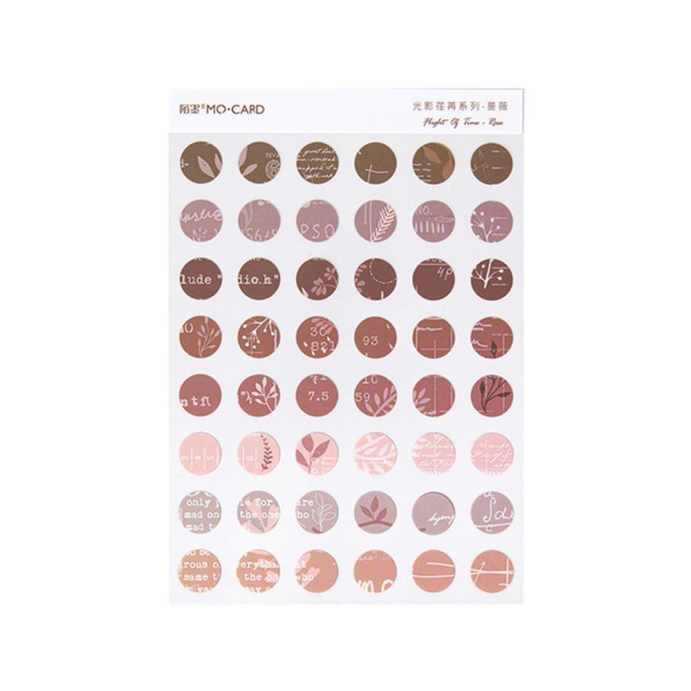 1pcs Stationery Stickers DIY Planet Sticky Paper Kawaii Diary Scrapbooking Round Plants For Decoration Stickers W5X6