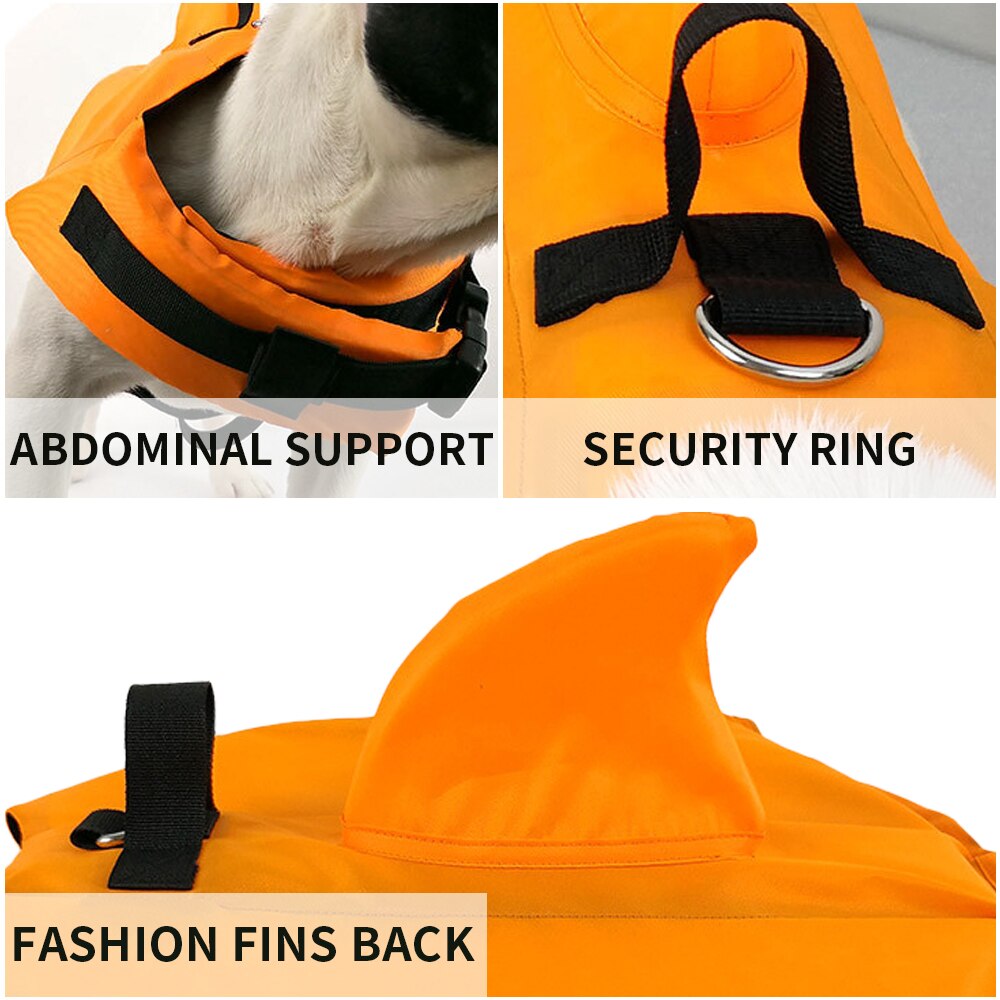 Hund flytväst sommar haj husdjur flytväst hundkläder hundar badkläder husdjur simdräkt haj husdjur flytväst för hundar
