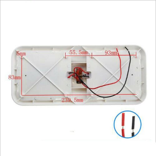 2x RV LED 12v Double Dome Light Ceiling Fixture Marine Trailer Motorhome Tail Light Brake Lights High Brake Light