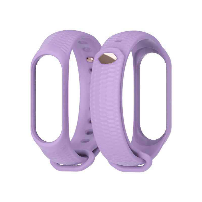 Mi Band 4 Strap Wrist Bracelet for Xiaomi Mi Band 3/4 Silicone Wristbands Correa Miband 3 Accessories: Voilet