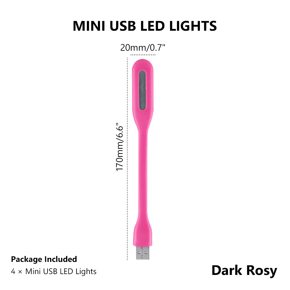 Portable USB 5V LED Reading Lamp Mini Book Light Foldable Camping Night Lights Table Lamps For Power Bank PC Notebook Laptop: GRAY