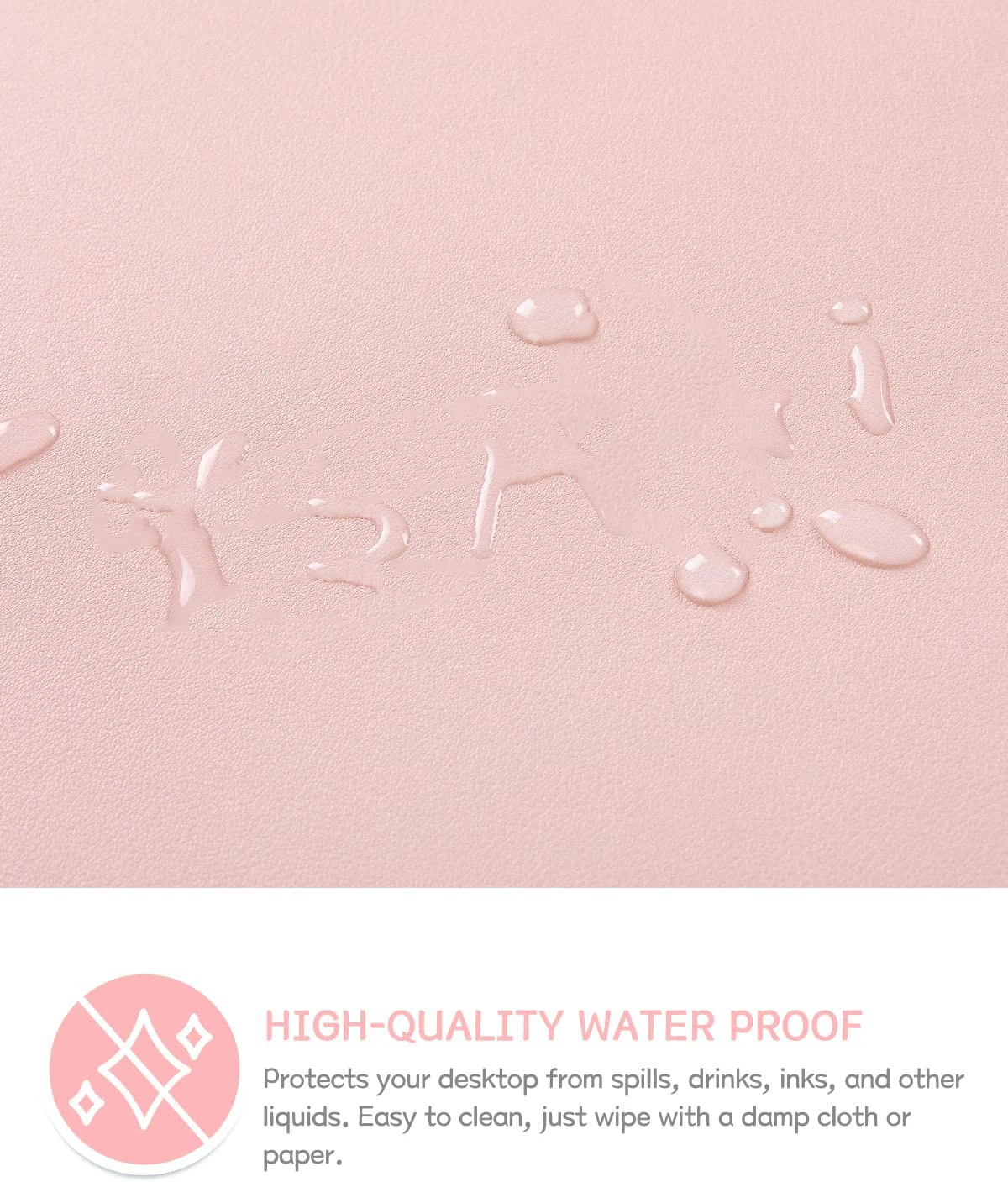 Schreibtischunterlage, wasserdichtes PVC-Mauspad, Leder-Schreibtisch-Schutzhülle, rosa, großer Computer, Mädchen, Laptop, rutschfeste Gaming-Tastaturmatten