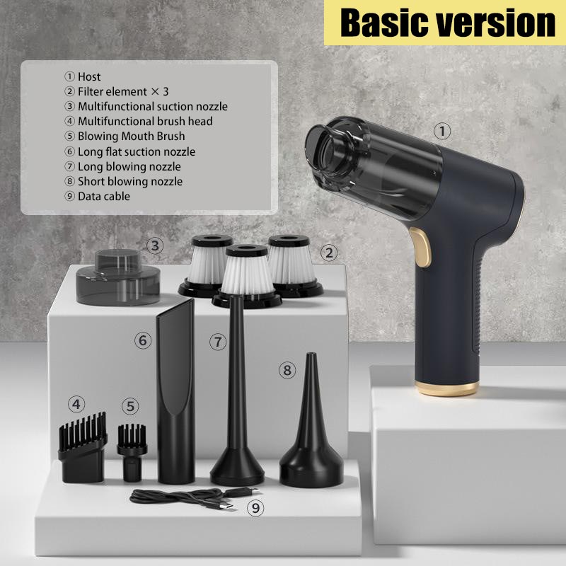 Xiaomi 1290000 Aspiradora potente PA, Mini aspiradora portátil inalámbrica para coche, electrodoméstico, aspiradora de mano para coche: YELLOW