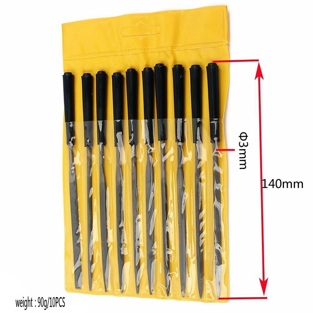 10 pakke gitar luthier nål fil sett gitar mutter slot fret dressing filer verktøy guitarra tilbehør