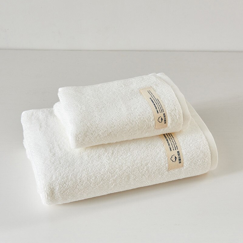 2pcs towel set grey face towel+bath towel cotton solid blue pink milk white 70*140cm beach toalla for home hotel полотенце