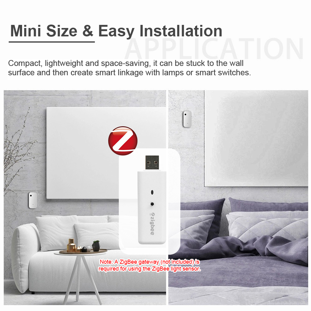 Wi-Fi Light Sensor Brightness Detection Linkage Lamps Light Switches Sockets Curtains APP Control Voice Control Self-adhesive