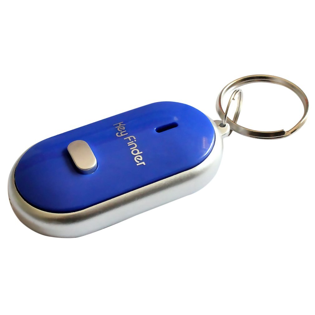 Anti-Lost Key Finder Smart Find Locator Keychain Whistle Beep Sound Control LED Torch Portable Car Key Finder: blue