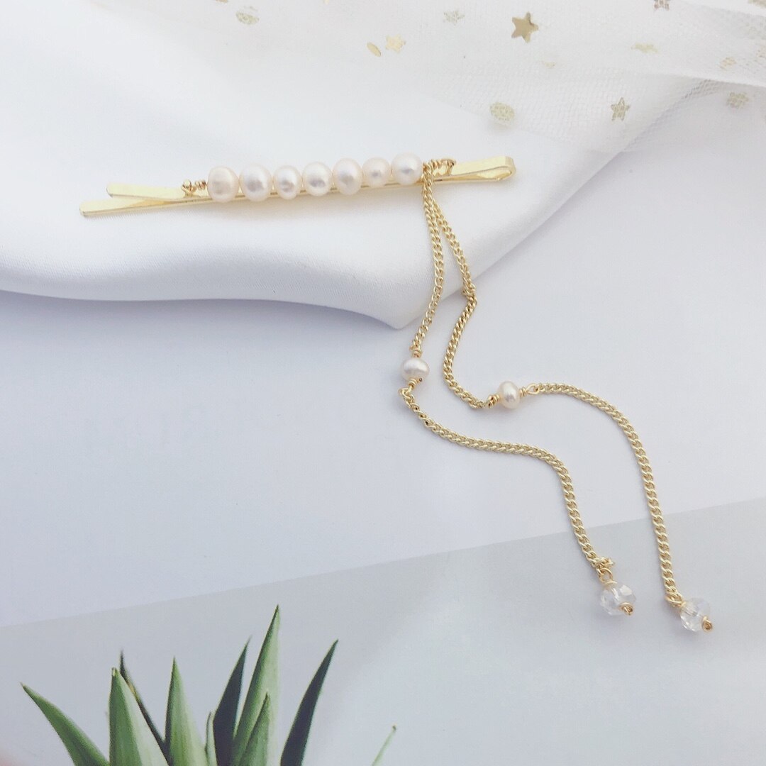 Daimi-perlenhaarnadel, feen-temperament, 14k vergoldete schmuckstücke für damen