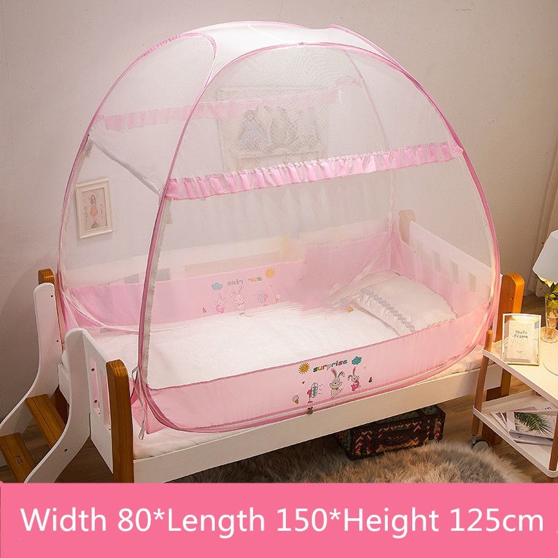 Wieg Klamboe Cartoon Opvouwbare Draagbare Outdoor Camping Tent Voor Peuter Baby Baby Klamboe Luifel 3 Deuren: rabbit 80x150x125cm