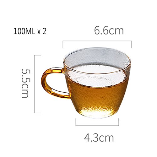 Taza de té de vidrio con tapa con mango infusor, tetera con filtro de botella de té, escamas de pescado innovador de borosilicato resistente al calor, 300ML, 500ML: 2 cups