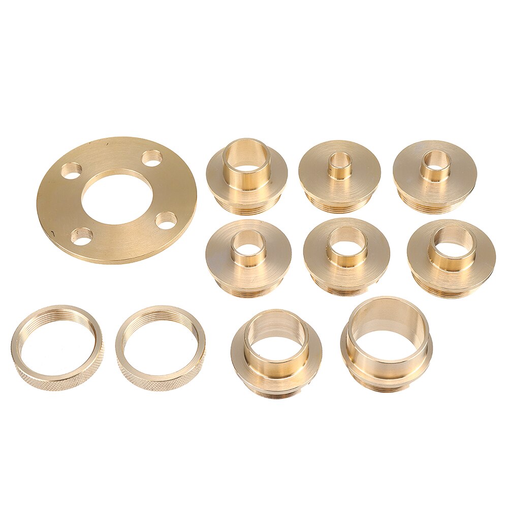 DANIU 11Pcs/set Pure Copper Premium Router Guide Bush Set 10-30mm Router Bushing Guide Router Template for Woodworking Tool