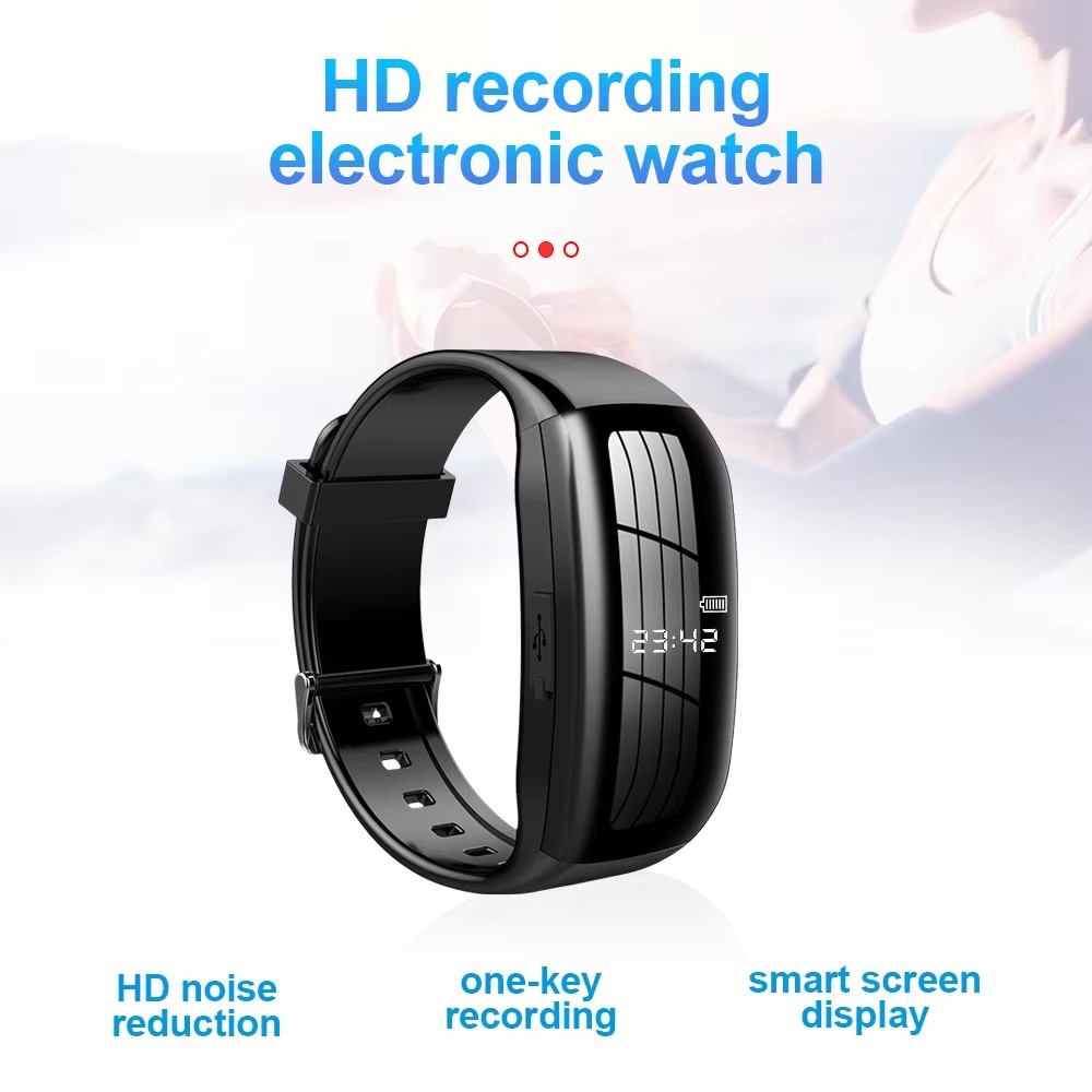 8-256GB Video Mini Camera Horloge Audio Voice Recorder Armband USB Flash Driver Dictafoon Lawaai verminderen geluidsopname polsband