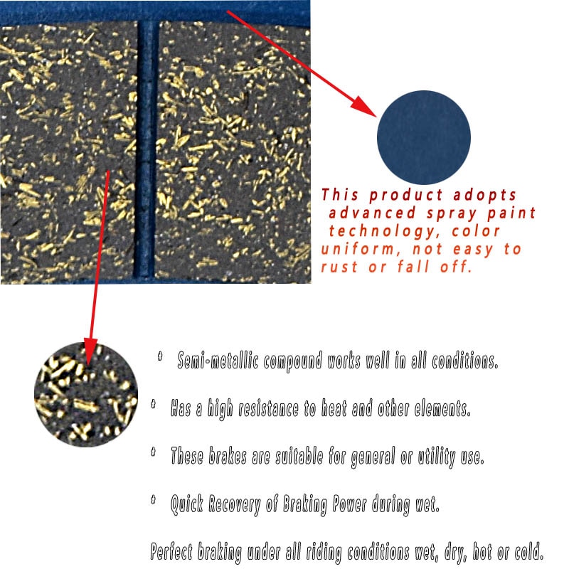 Voor harley davidson flhx street glide motorfiets remblokken voor en achter