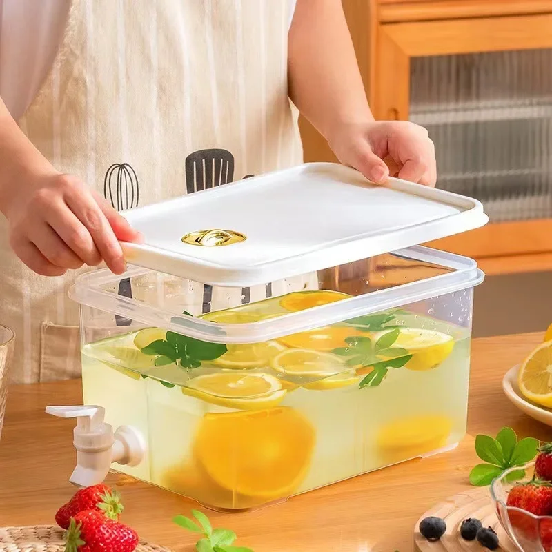 Dzbanek na wodę 5L/3,5L z kranikiem Dzbanek Lodówka Wiadro na zimną wodę Dozownik Letni pojemnik na sok owocowy Pojemnik na napoje Lodówka Garnki