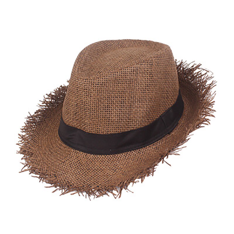 Strå solhat mænd panama kasketter sommer stil solhat strand klassiske mandlige hatte og kasketter  h5