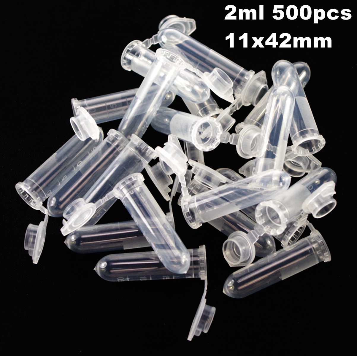 0.2/0.5/1.5/2/5/7/10/20/50/120ml Lab Plastic Centrifuge Tube EP Tube PCR Tube Sample Specimen Laboratory Teaching: 2ml