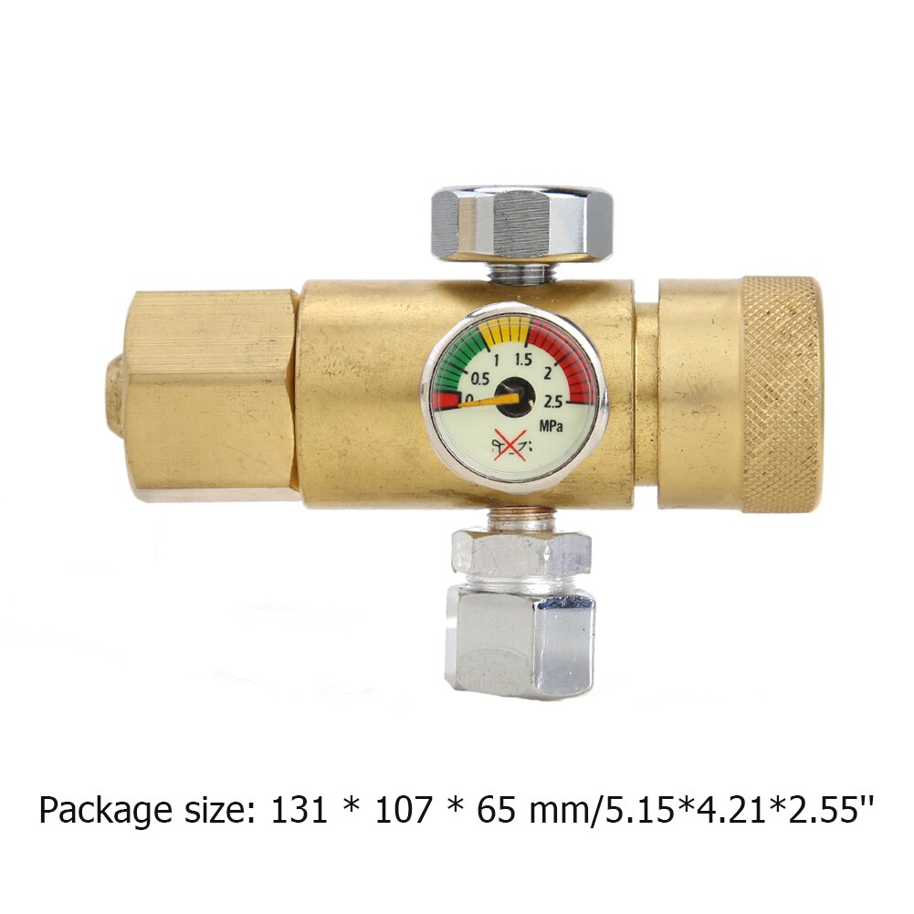 Air Compressor Pressure Regulator 0.4-25MPa Oxygen Gas Pressure Reducer Air Flow Regulator Gauge Meter
