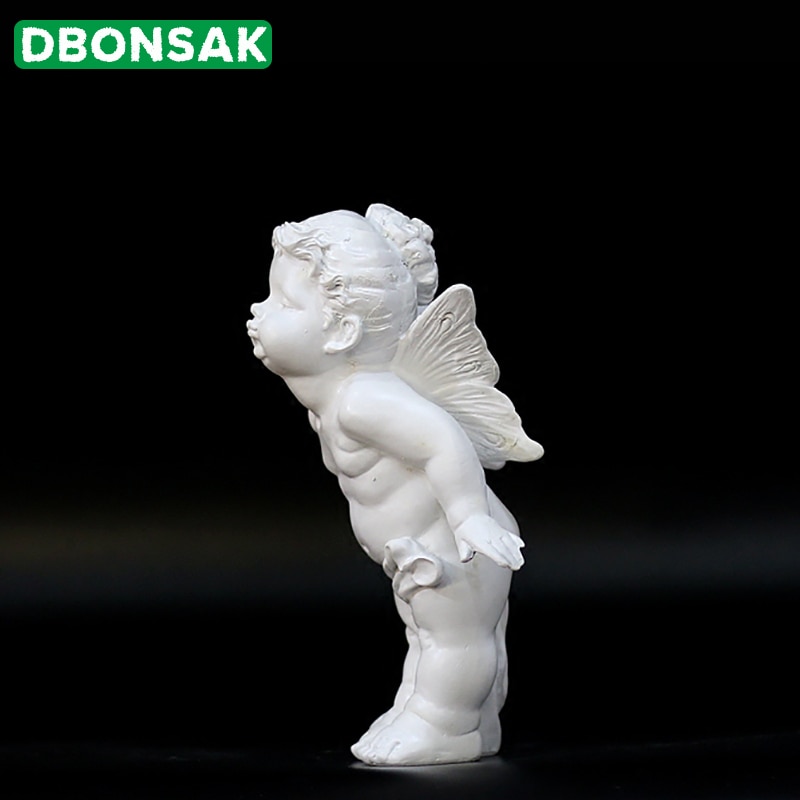 Ett par kyss ängel ornament harts ängel skulptur cupid ängel staty bröllopsfotografering rekvisita vardagsrum sovrum dekorationer