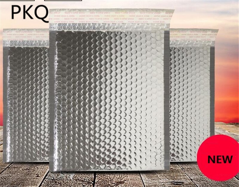 50pcs Large Bubble Envelope Foam Foil Mailing Bag Silver Bubble Mailer Envelopes for Packaging Pouch Small
