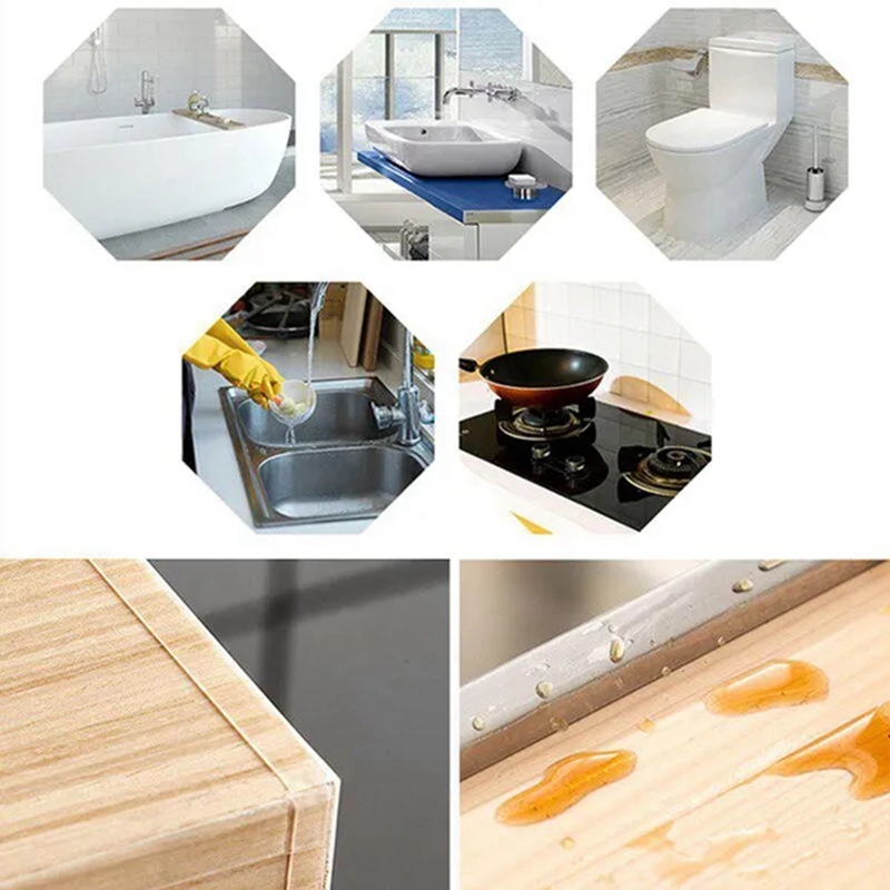 Nastro impermeabile da cucina Anti-muffa Trasparente Nessuna traccia Acrilico Lavello da cucina Bagno Welt Forte nastro autoadesivo 1 PZ
