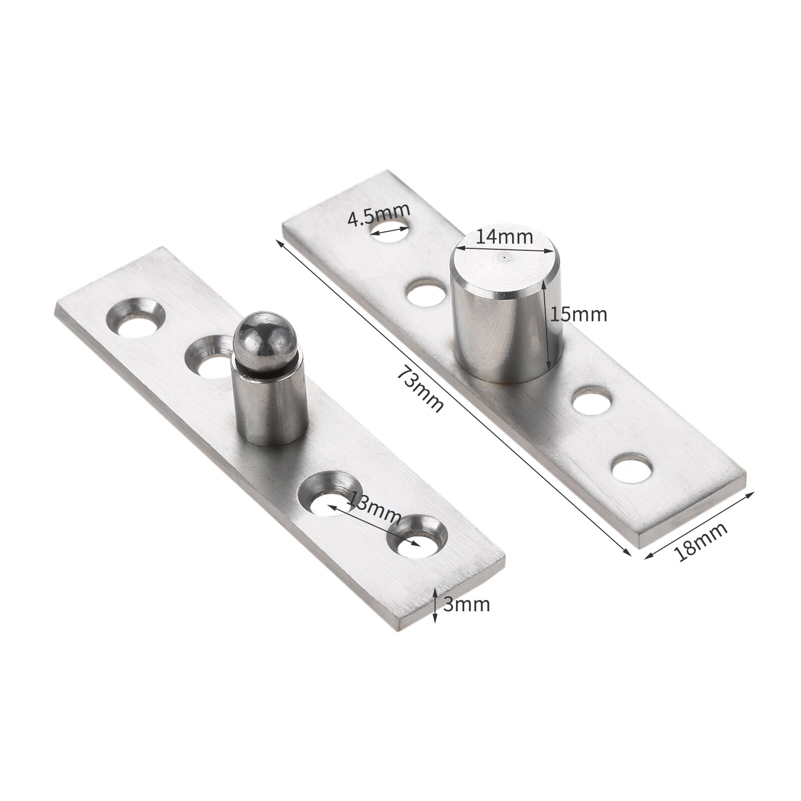 Deur Pivot Roterende Scharnier Rvs Up Down As 360 Graden Rotatie Verborgen Deur Zware Grind Kern 73/95/98Mm Solid: 73 x 18mm