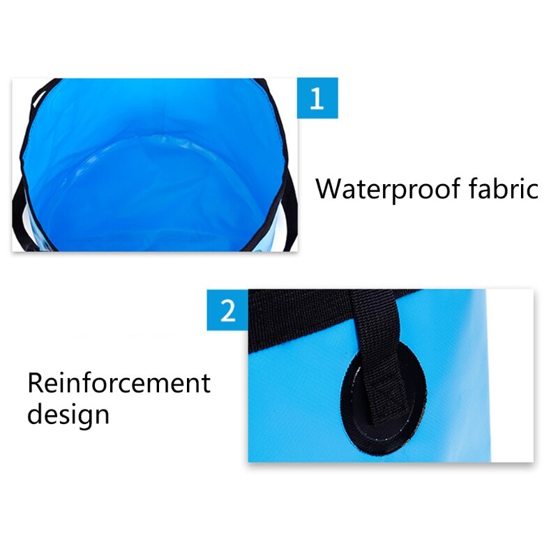Car Washing Foldable Bucket 20L Fishing Collapsible Bucket Water Container Basin Large Capacity Folding Bucket