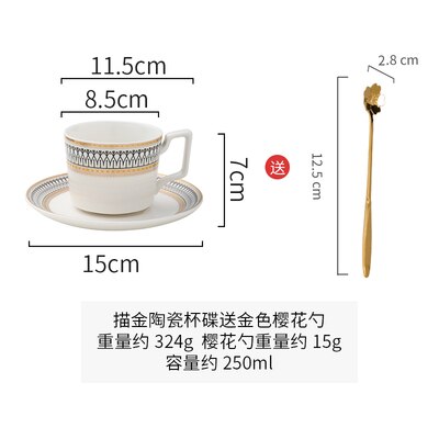 European-style Western-style Dinner Plate, Household Steak Plate, Light Luxury Western-style Dish Plate, Bone China Tableware: Khaki