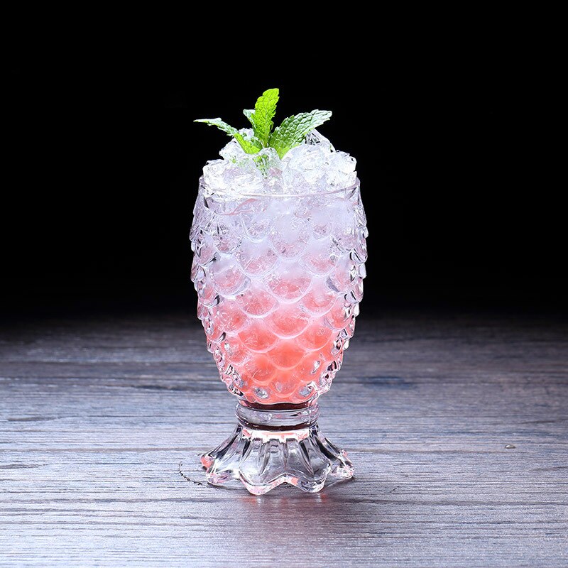 Vaso de cóctel de cola de pez sirena 3D, para Bar, escamas, patrón decorativo, bebidas especiales, vasos de cerveza, batidos, taza de postre, TIKI