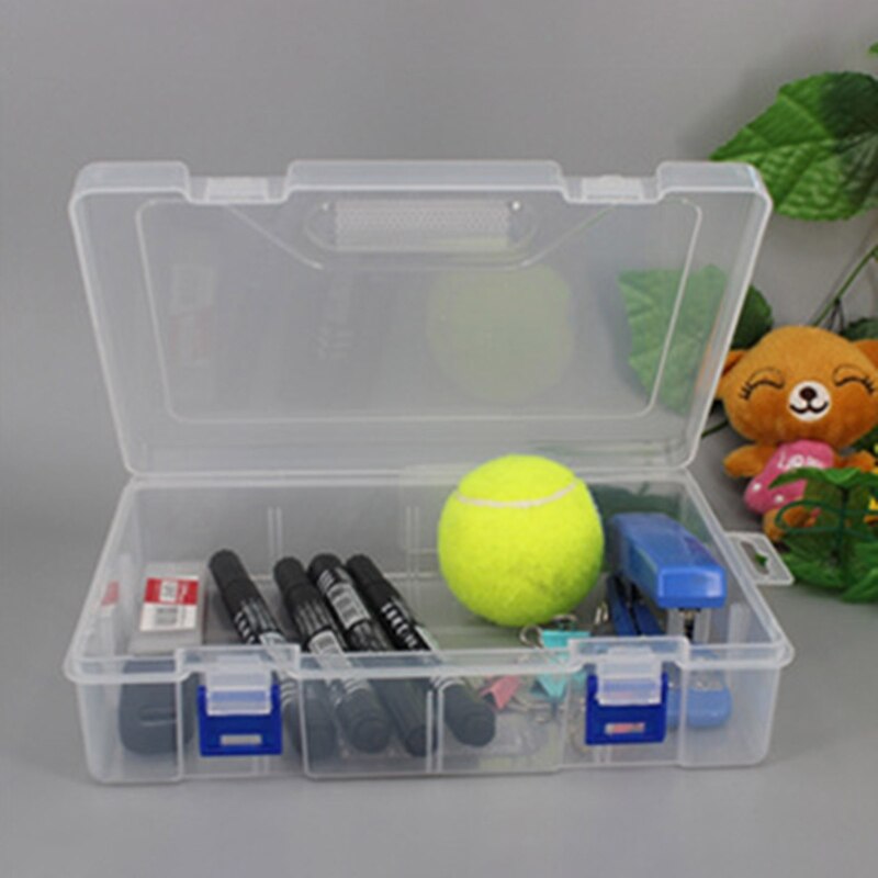 Transparante Opbergdoos Met Deksel En Gespen Puzzel Component Schroef Organizer