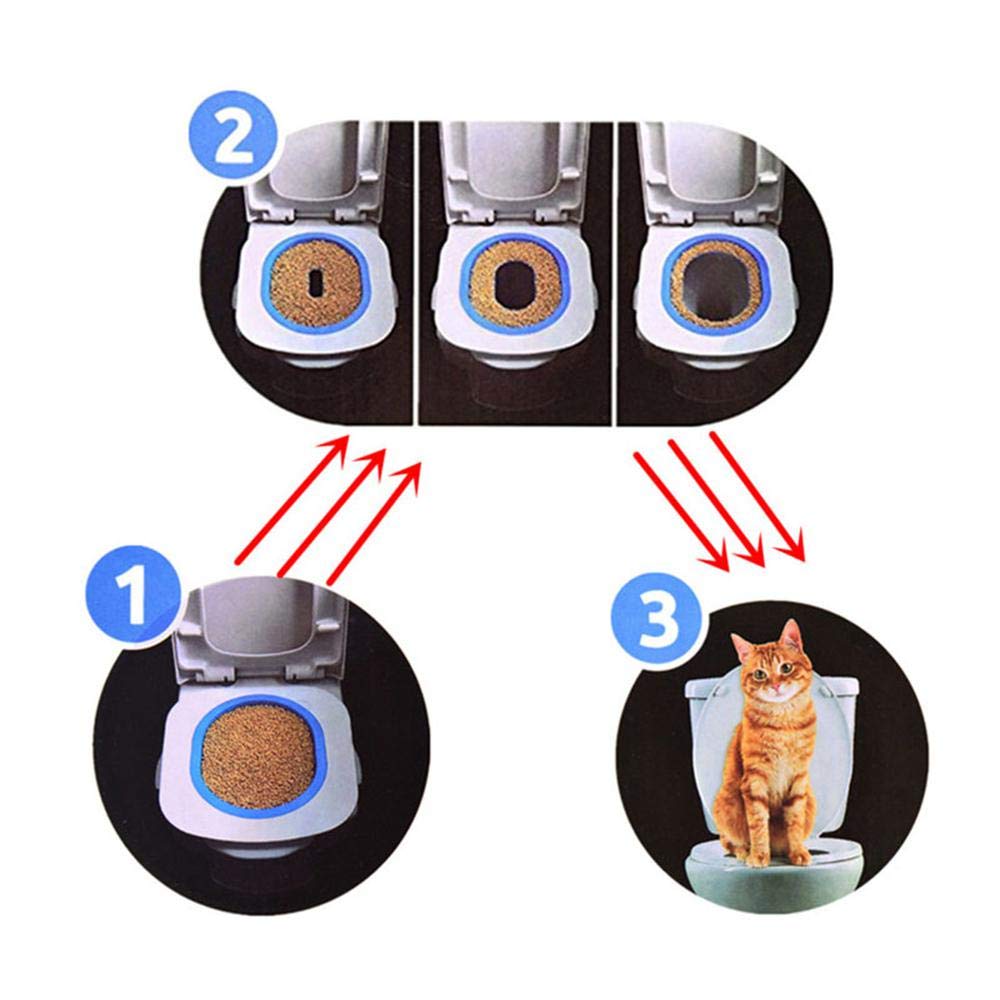 Kit de adiestramiento de higiene para gatos , entrenador de inodoro para gatos, la mejor mascota, asiento de entrenamiento para el baño, bandeja PT026