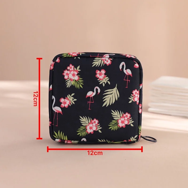 Bolsa de almacenamiento de tampones para mujeres y niñas, bolsa organizadora de cosméticos, estuche de almohadilla sanitaria, servilletas, bolsas de cosméticos, soporte de tampones: Rosa
