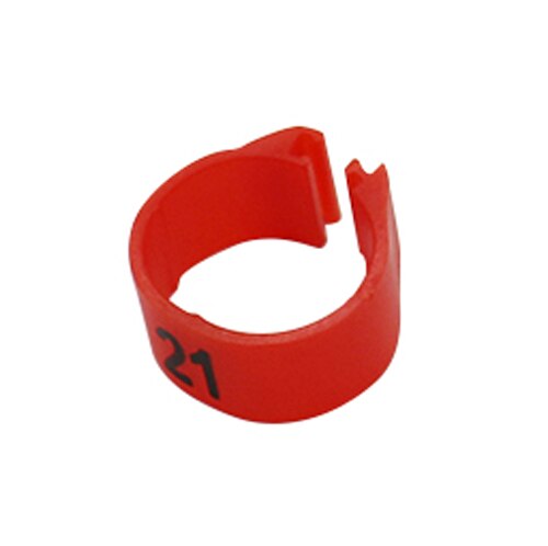 14Mm Vogel Plastic Clip Ringen Duif Gekleurde Voet Ring No.1-100 Voor 10 Kleuren Dier Carrying Levert Duif gekleurde Voet Ring: Red