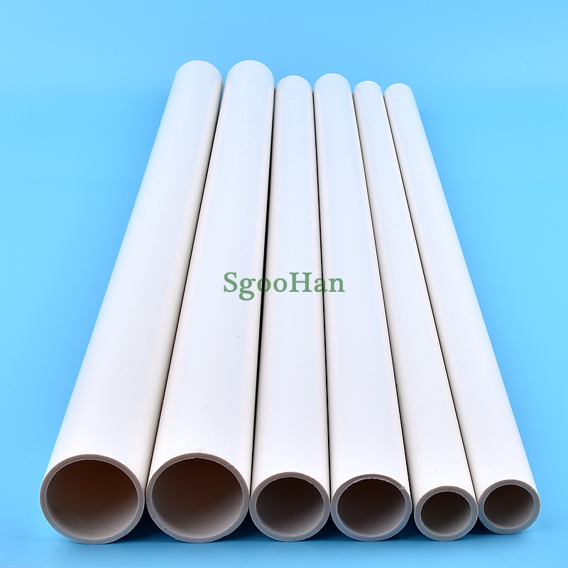 1PC OD 20/25/32mm UPVC Aquarium Fish Tank Pipe Home Garden DIY Shelf Tube Irrigation Watering Fittings 49~50cm Long: WHITE / 1/2''