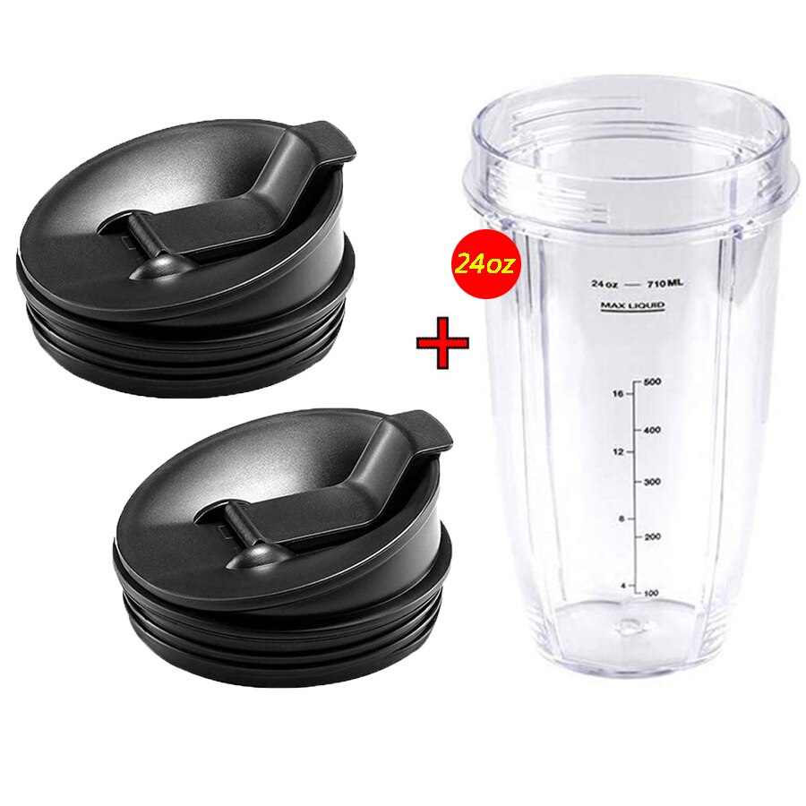 1 pièces 24 oz once tasse avec 2 Sip N joint couvercles pièces de rechange accessoires pour Nutri Ninja auto-iq et Duo mélangeurs presse-agrumes