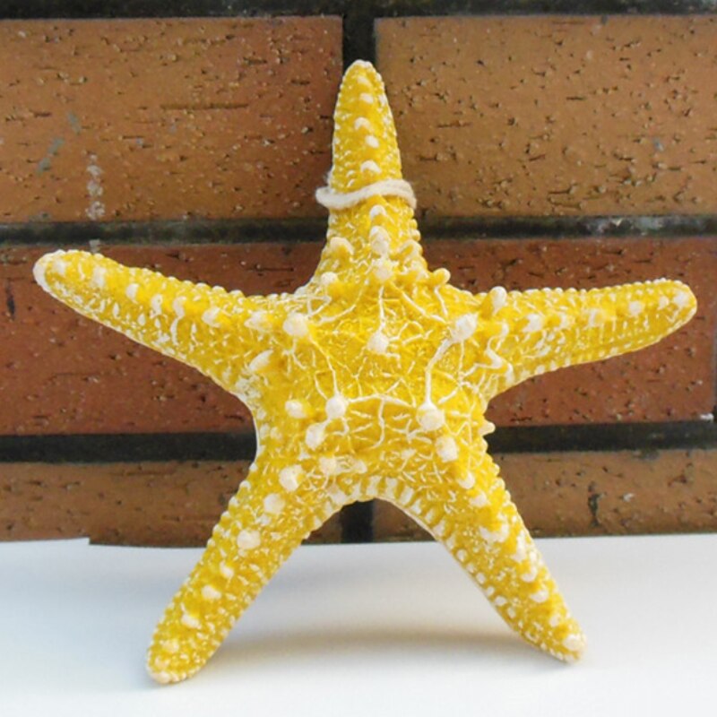 Femfarvet søstjerne middelhavsstil marine håndværk ornamenter dekoration i den lille tyggegummi søstjerner plast jpdzs 572
