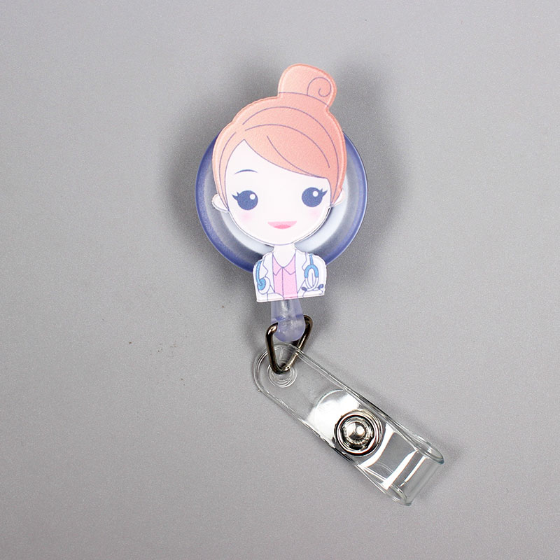 Pour hôpital médecin et infirmière Clown rétractable support de badge bobine fille infirmière exposition Enfermera garçon fille nom carte poitrine: 8