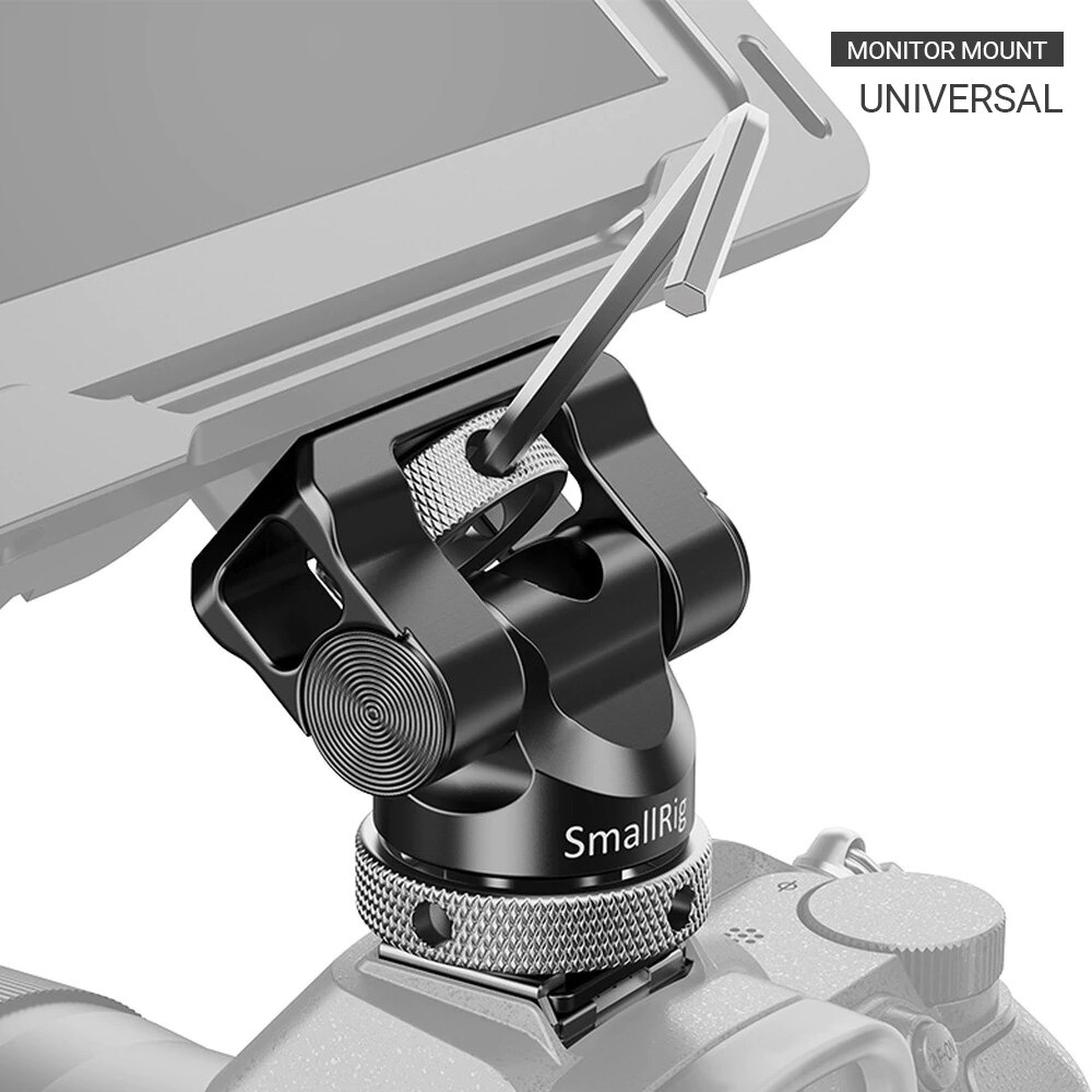 SmallRig Kamera EVF Mount Swivel 360 Grad & Tilt 140 Grad Monitor Montieren w/Kalt Schuh-Adapter Mikrofon halterung 2346
